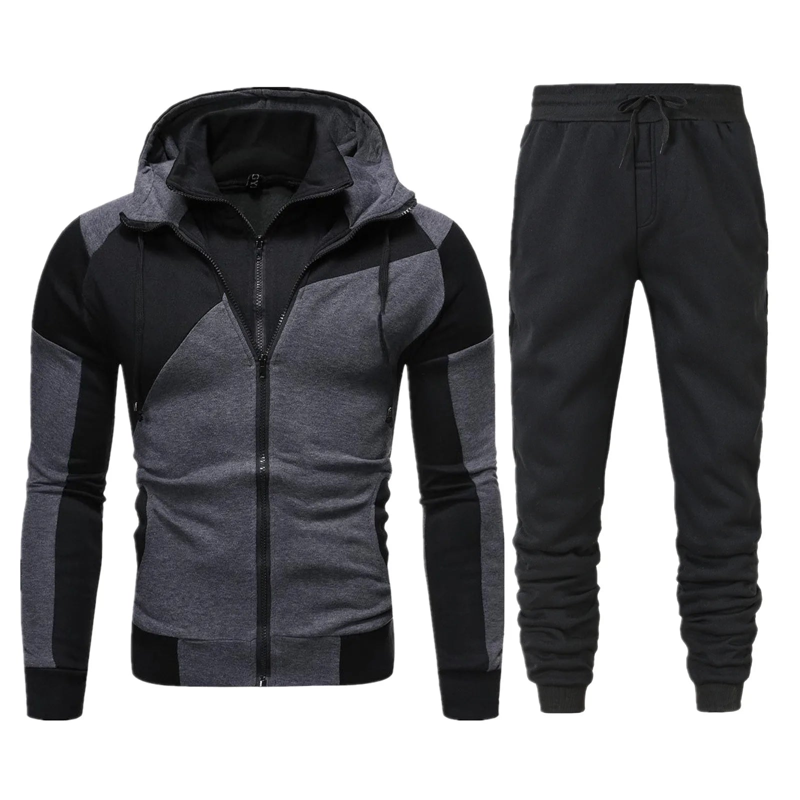 Men’s Spring Double Zipper Sweatpants Set