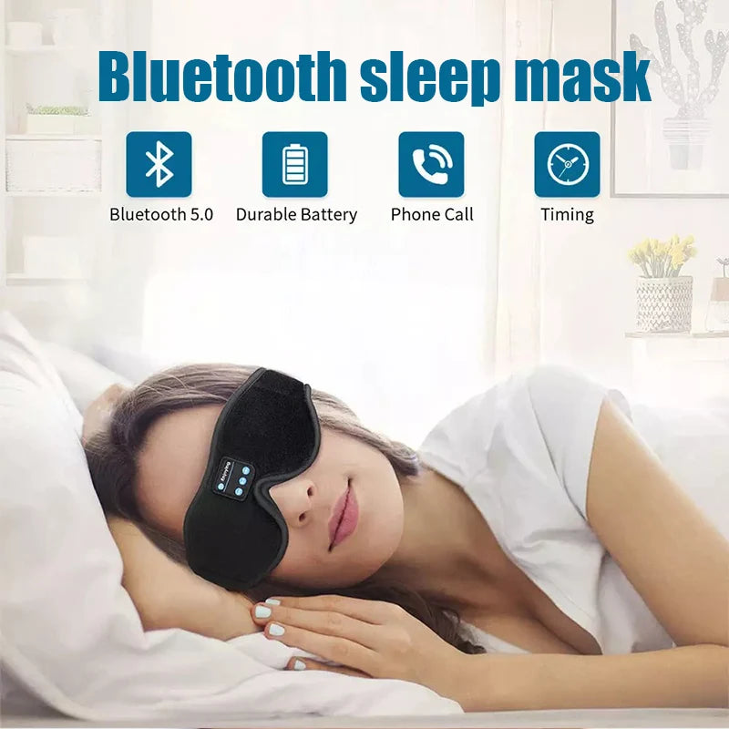 3D Bluetooth Sleeping Headphones Eye Mask: