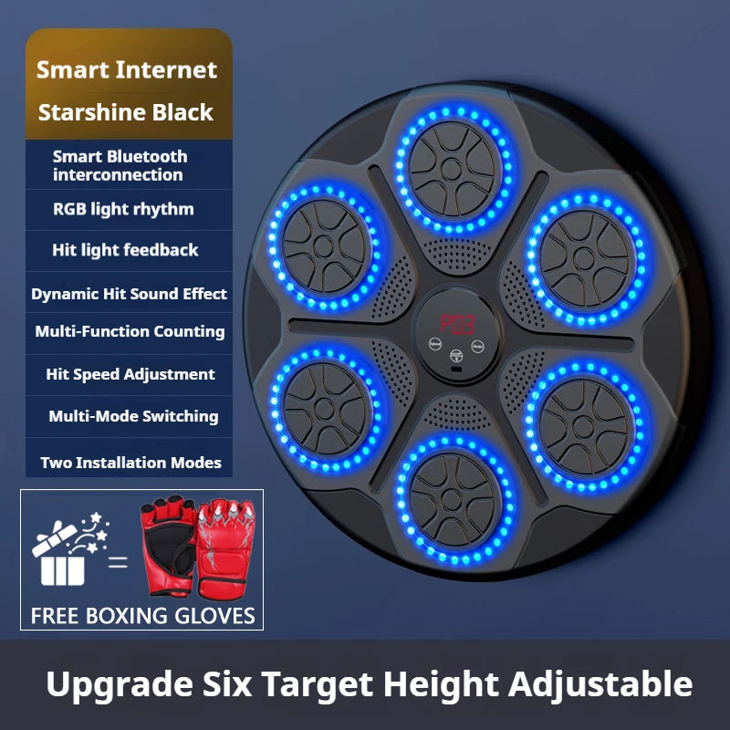 New Music Boxing Machine Smart Bluetooth Wall Mounted Music Boxing Trainer