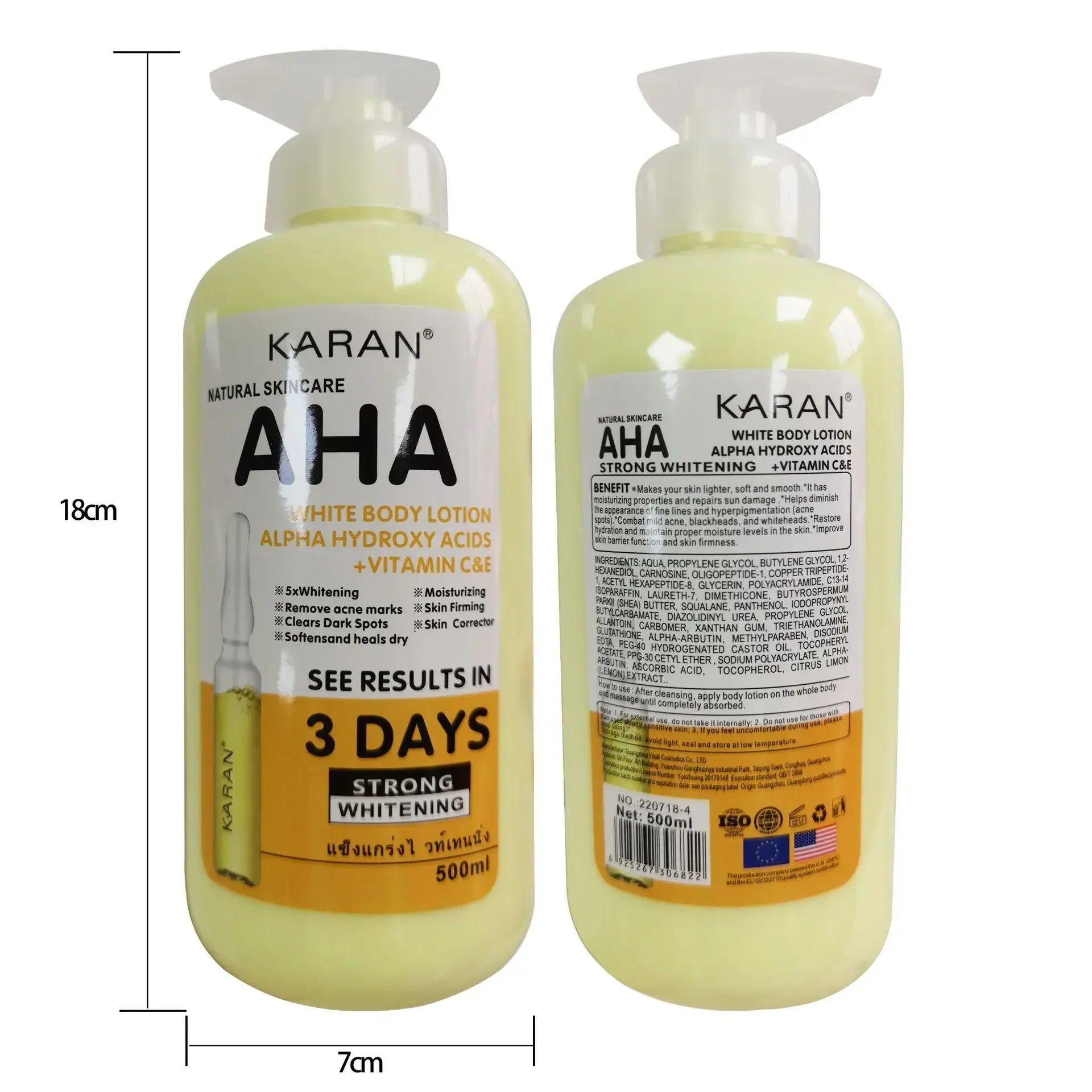 500ml Whitening Body Cream with Vitamin C&E