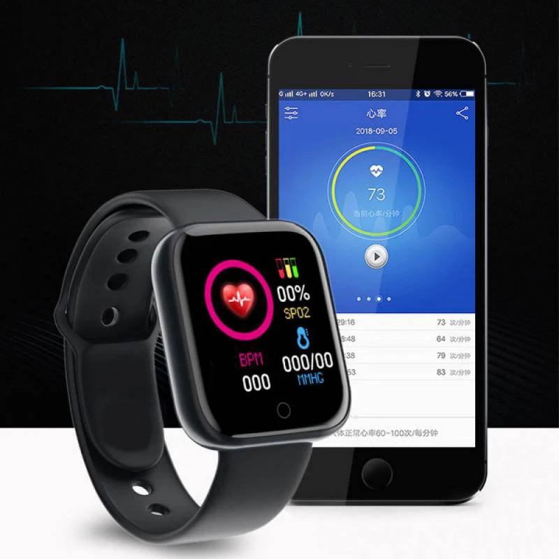 Y68 D20 Smart Watch – Phone, Music & Health Tracker for Men & Women