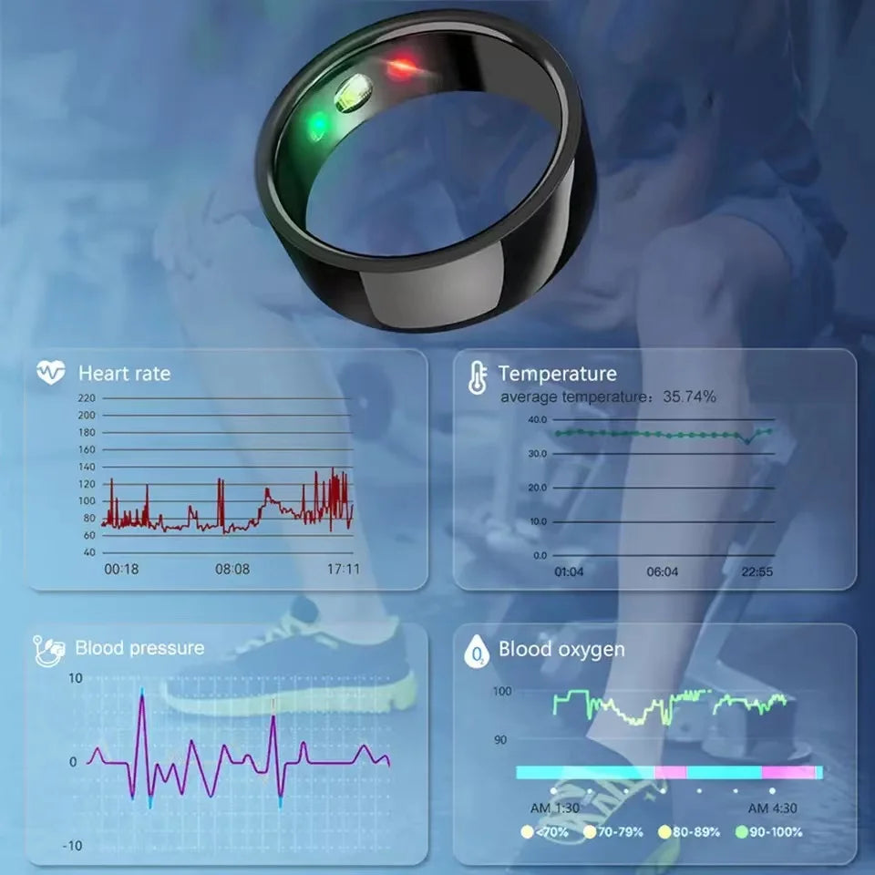 Smart Ring SR200 Health Tracker – Waterproof Multi-Sensor Ring