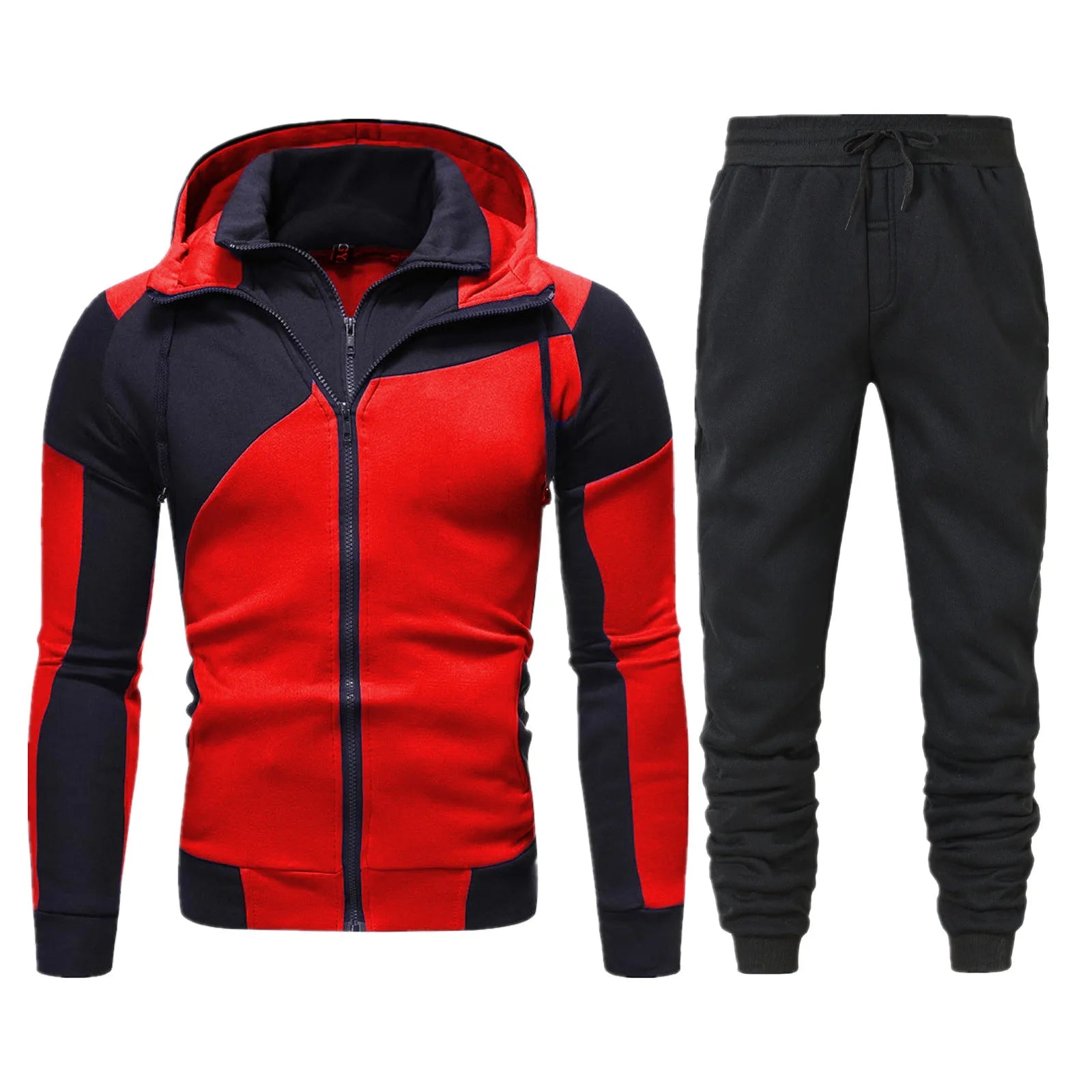 Men’s Spring Double Zipper Sweatpants Set