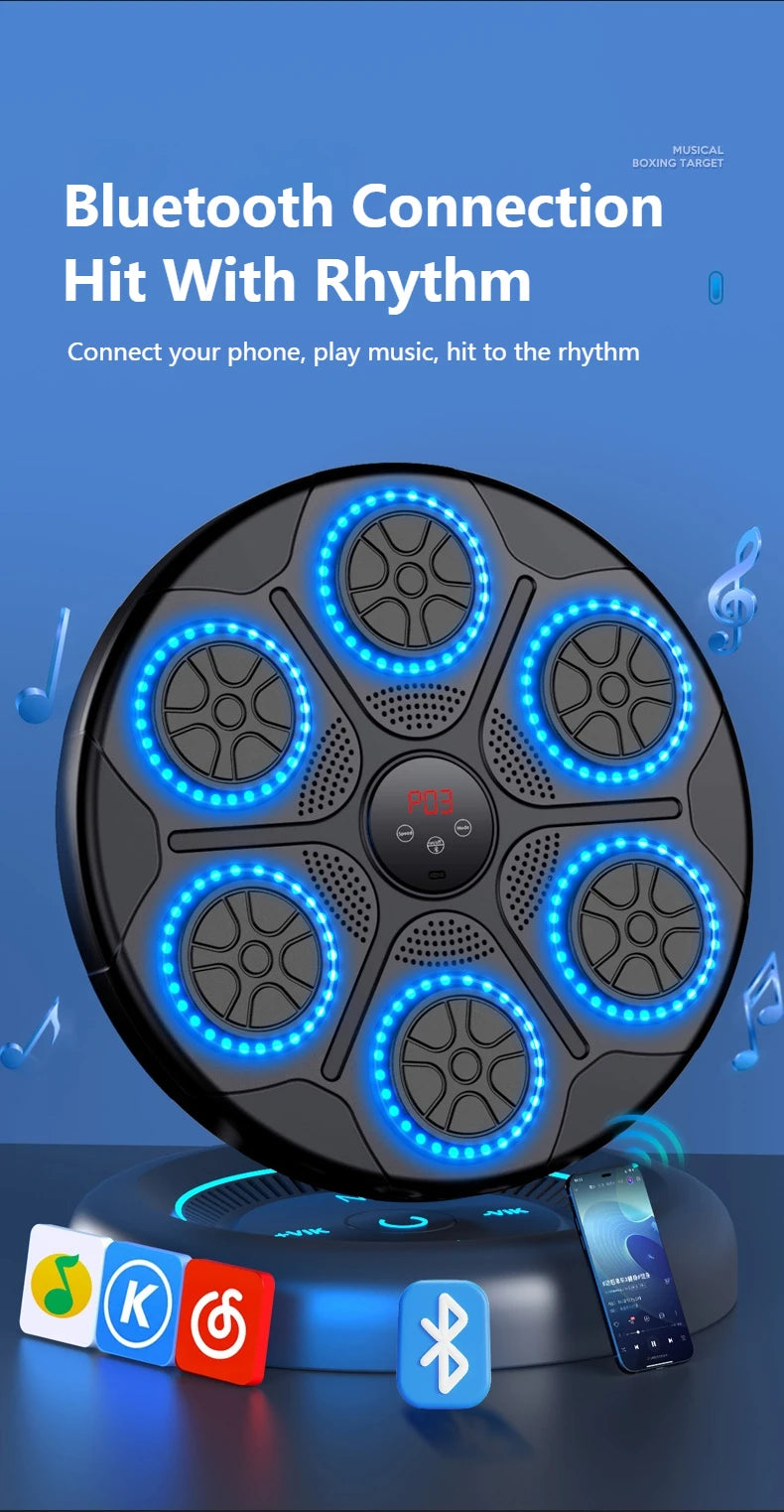 New Music Boxing Machine Smart Bluetooth Wall Mounted Music Boxing Trainer