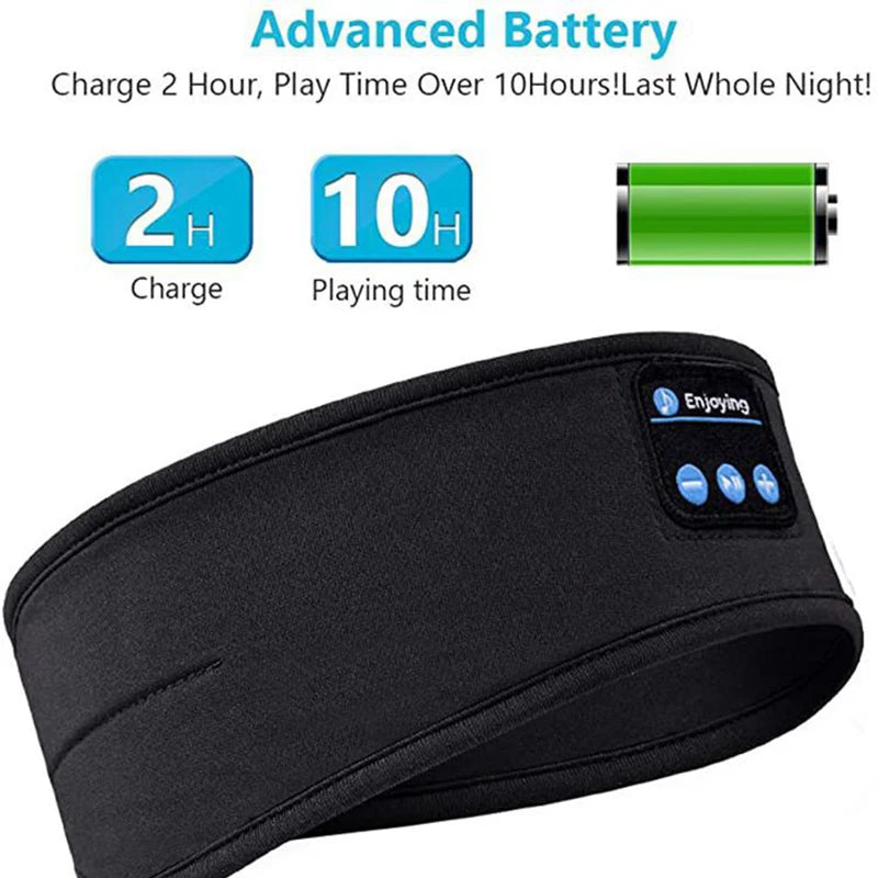 Wireless Bluetooth Sports Sleep Headband with Earbuds