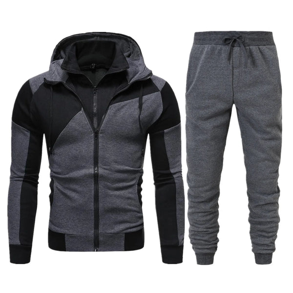 Men’s Spring Double Zipper Sweatpants Set