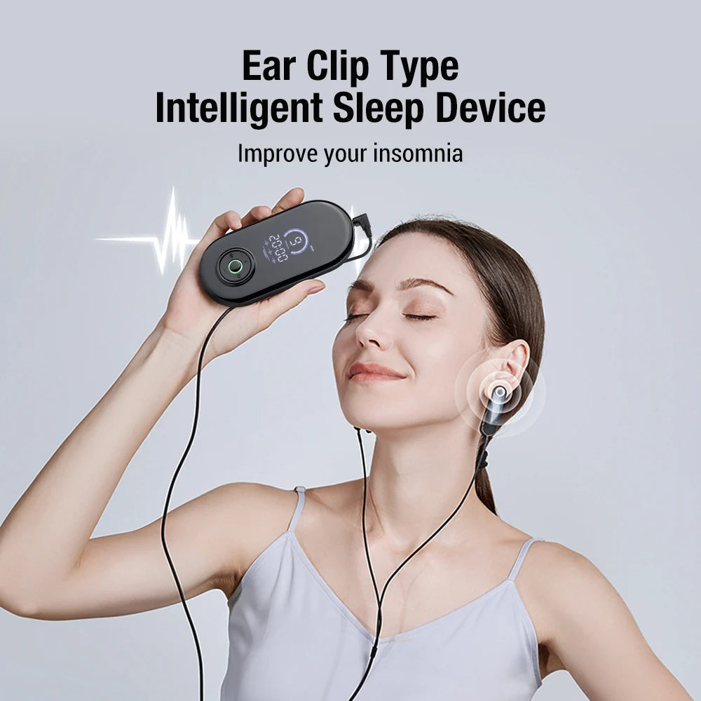 CES Fast Sleep Aid Ear Clip-Type Insomnia Electrotherapy Device: