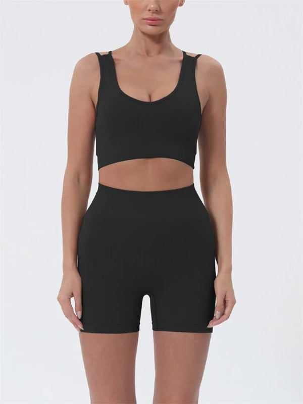 Women’s Summer 2-Piece Crop Top & Shorts Set