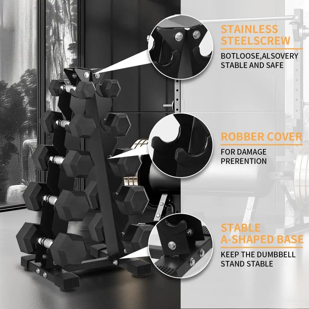 5-Tier Dumbbell Rack Home Gym Storage Shelf