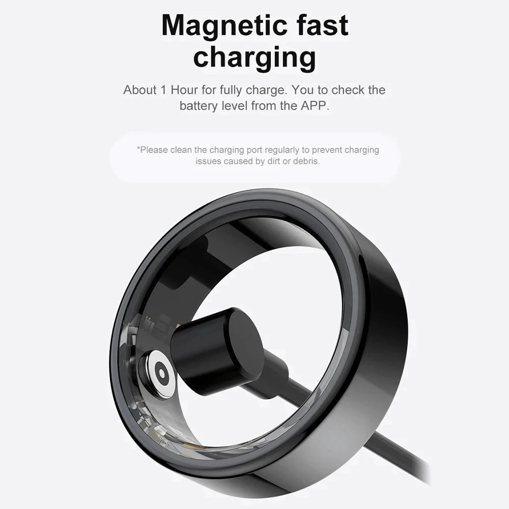 Smart Ring for Huawei, Xiaomi, Samsung – Titanium Steel, Health Monitor