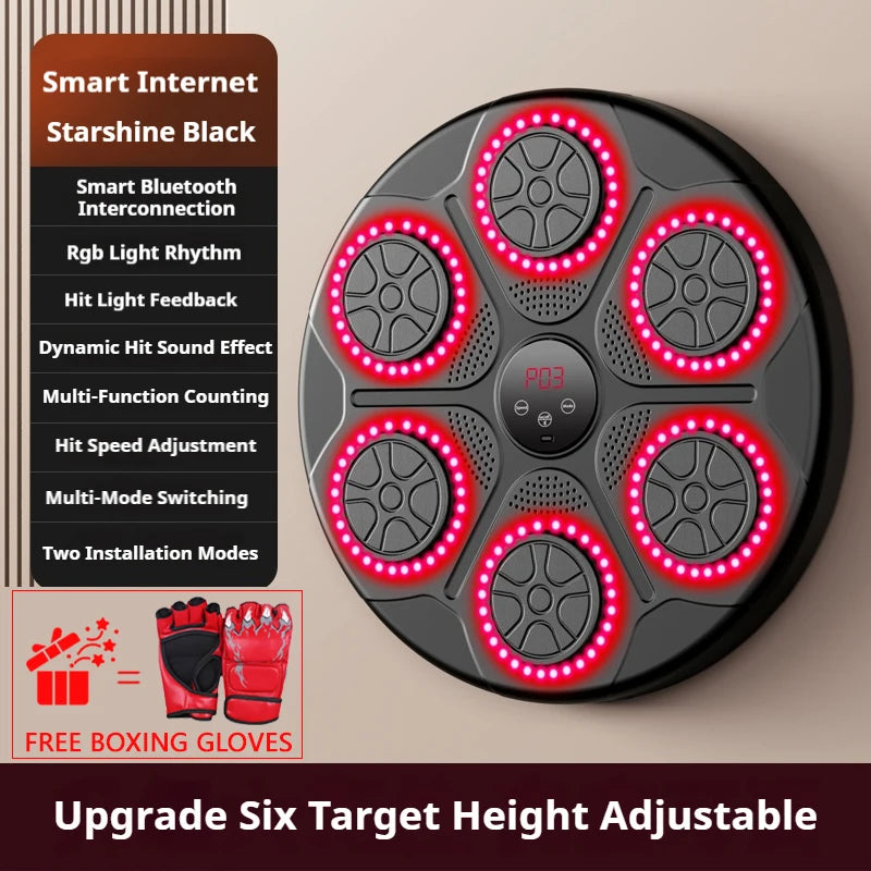 New Music Boxing Machine Smart Bluetooth Wall Mounted Music Boxing Trainer