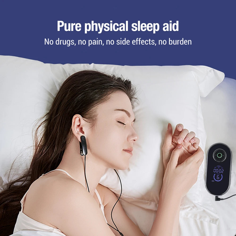 CES Fast Sleep Aid Ear Clip-Type Insomnia Electrotherapy Device:
