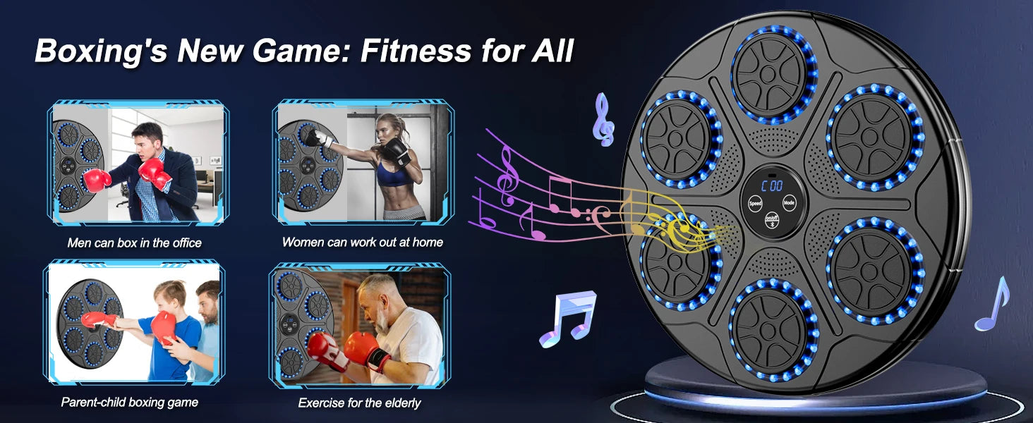 New Music Boxing Machine Smart Bluetooth Wall Mounted Music Boxing Trainer