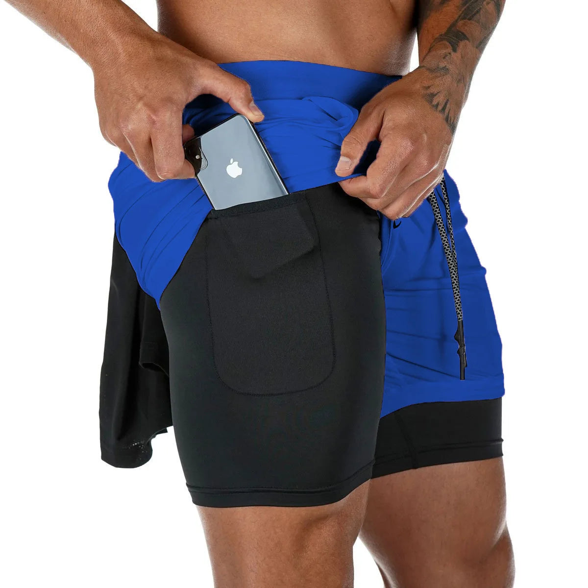 Camo Running Shorts Men – 2-in-1 Quick Dry Workout Shorts