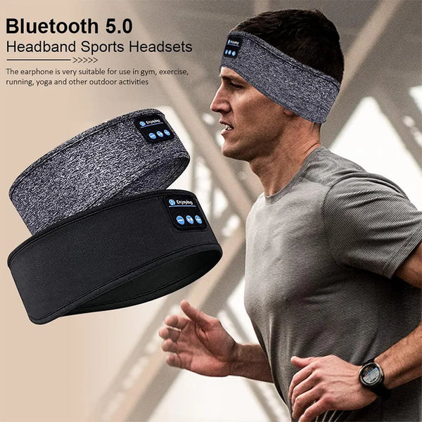 Wireless Bluetooth Sports Sleep Headband with Earbuds