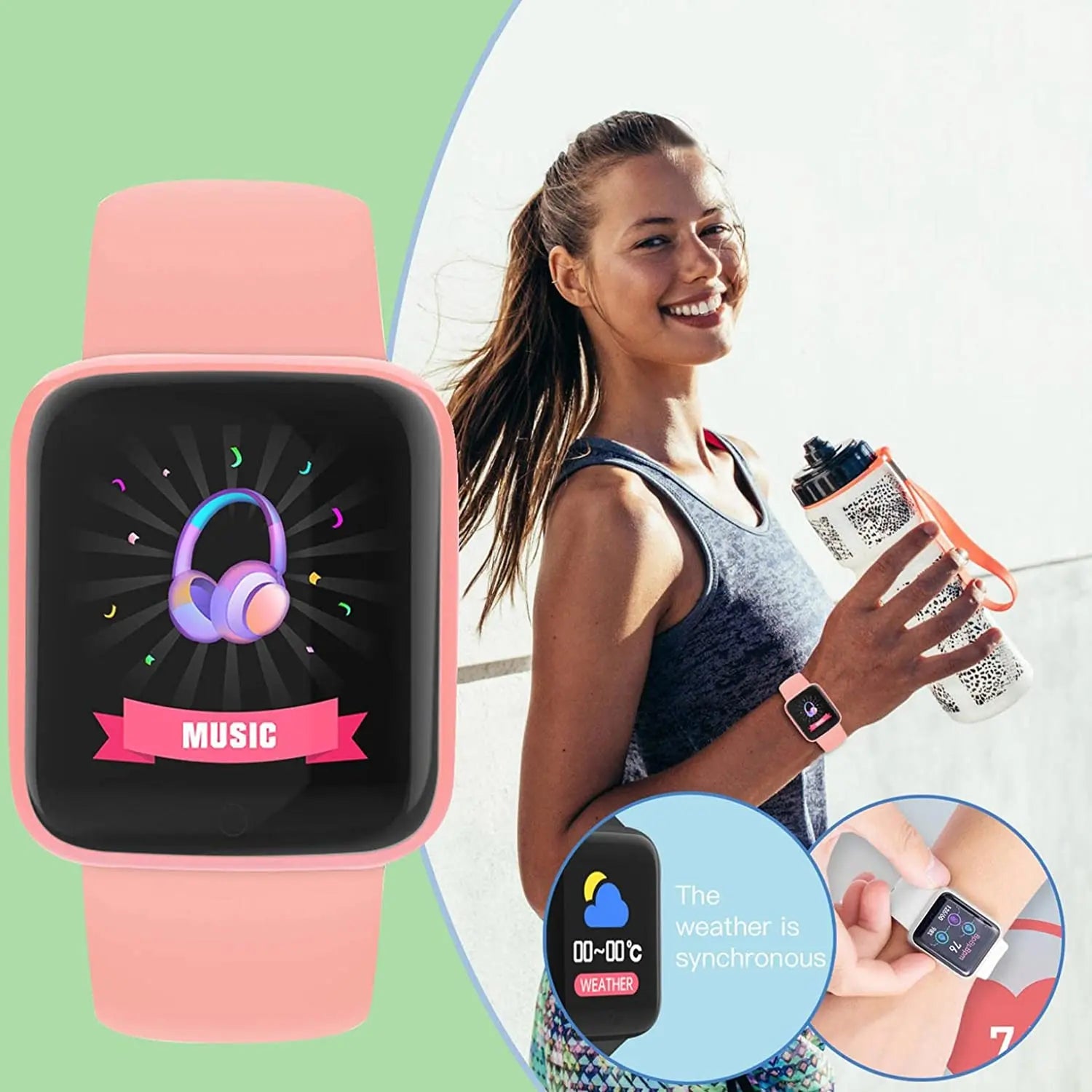 Y68 D20 Smart Watch – Phone, Music & Health Tracker for Men & Women