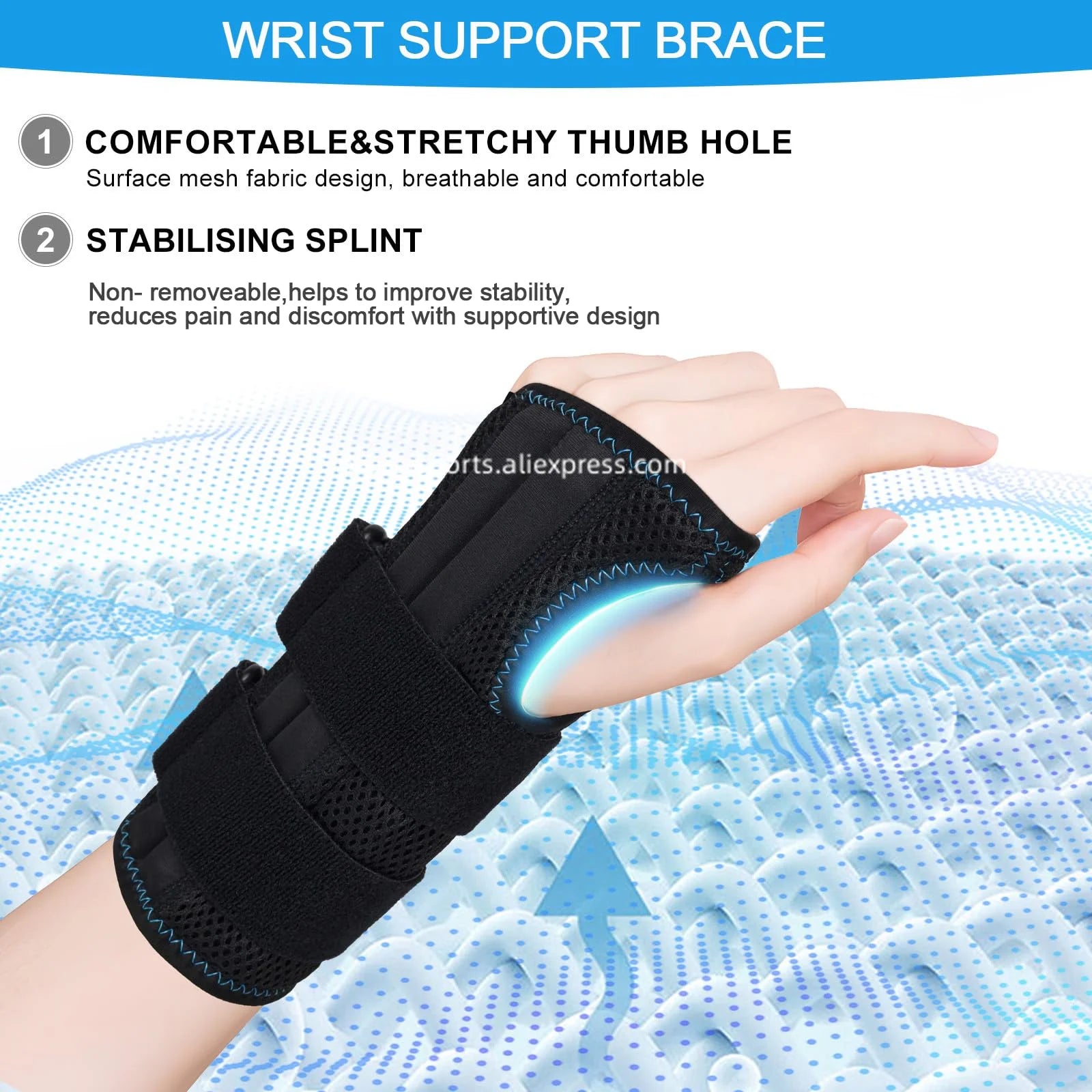 1 Pairs Sandbag Wristband Adjustable Multifunctional Weight Bearing Arm Sandbag Breathable Fitness Equipment for Outdoor Sports