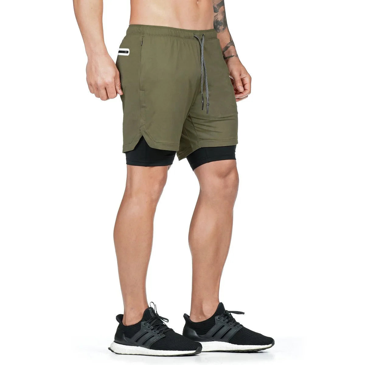 Camo Running Shorts Men – 2-in-1 Quick Dry Workout Shorts