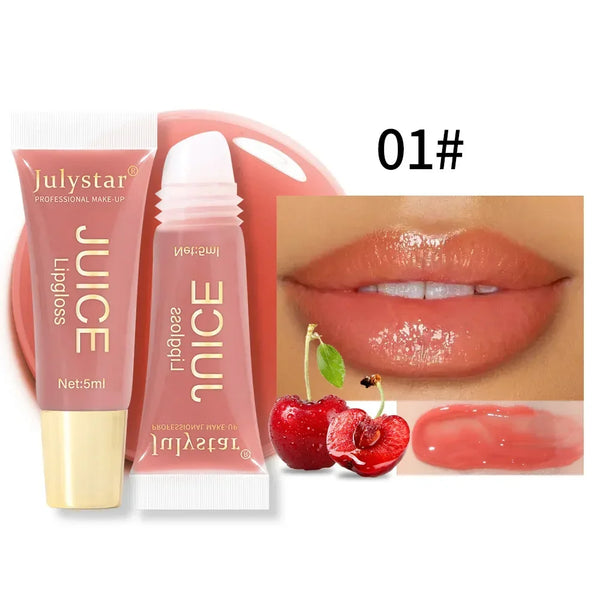 Nude Brown Plumping Lip Gloss – Moisturizing Fruit Lip Oil