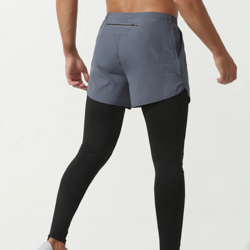 Men’s Quick-Dry Fake Two-Piece Outdoor Pants