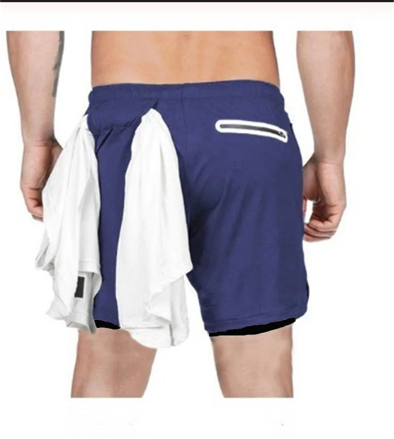 Camo Running Shorts Men – 2-in-1 Quick Dry Workout Shorts