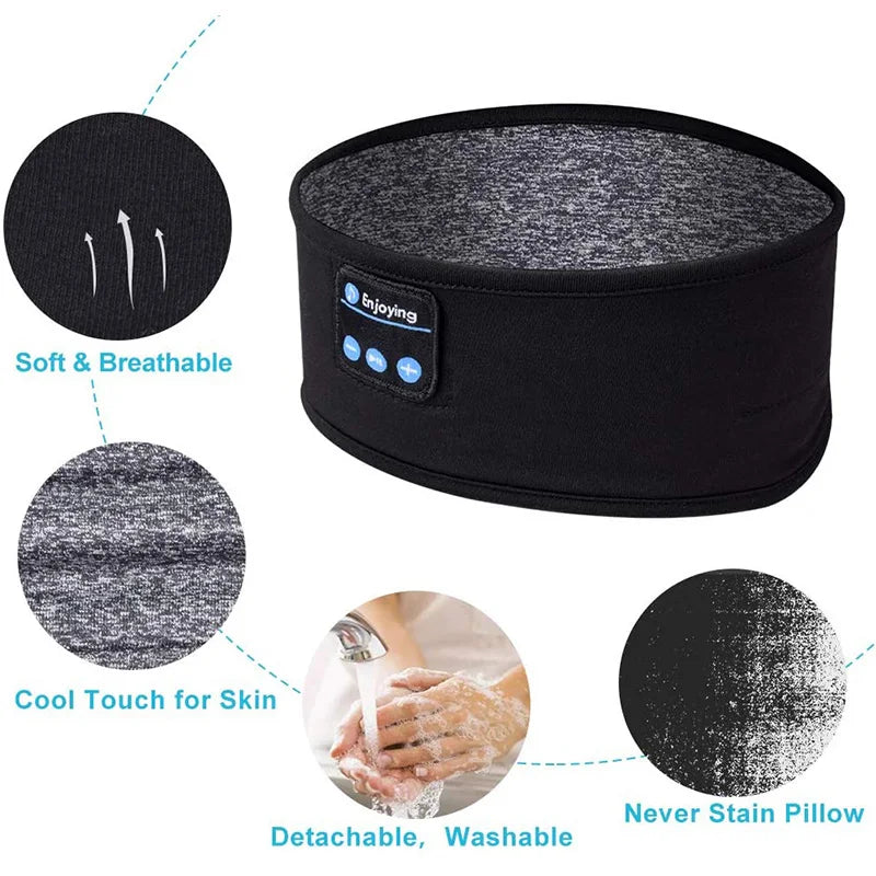 Wireless Bluetooth Sports Sleep Headband with Earbuds