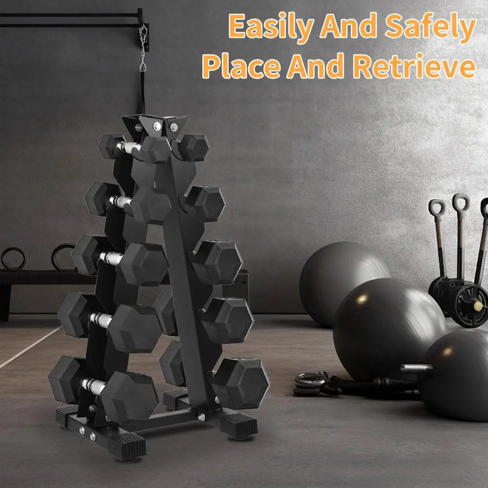 5-Tier Dumbbell Rack Home Gym Storage Shelf