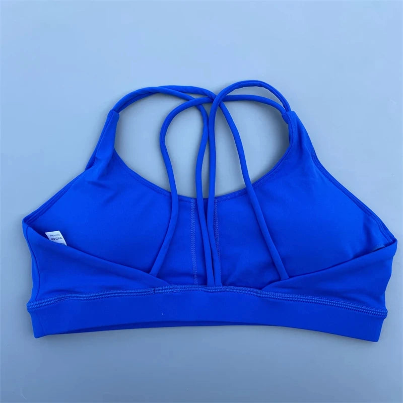 Solid Color Soft High-Strength Women's Fitness Bra – Tight Sport Top for Gym, Yoga & Training