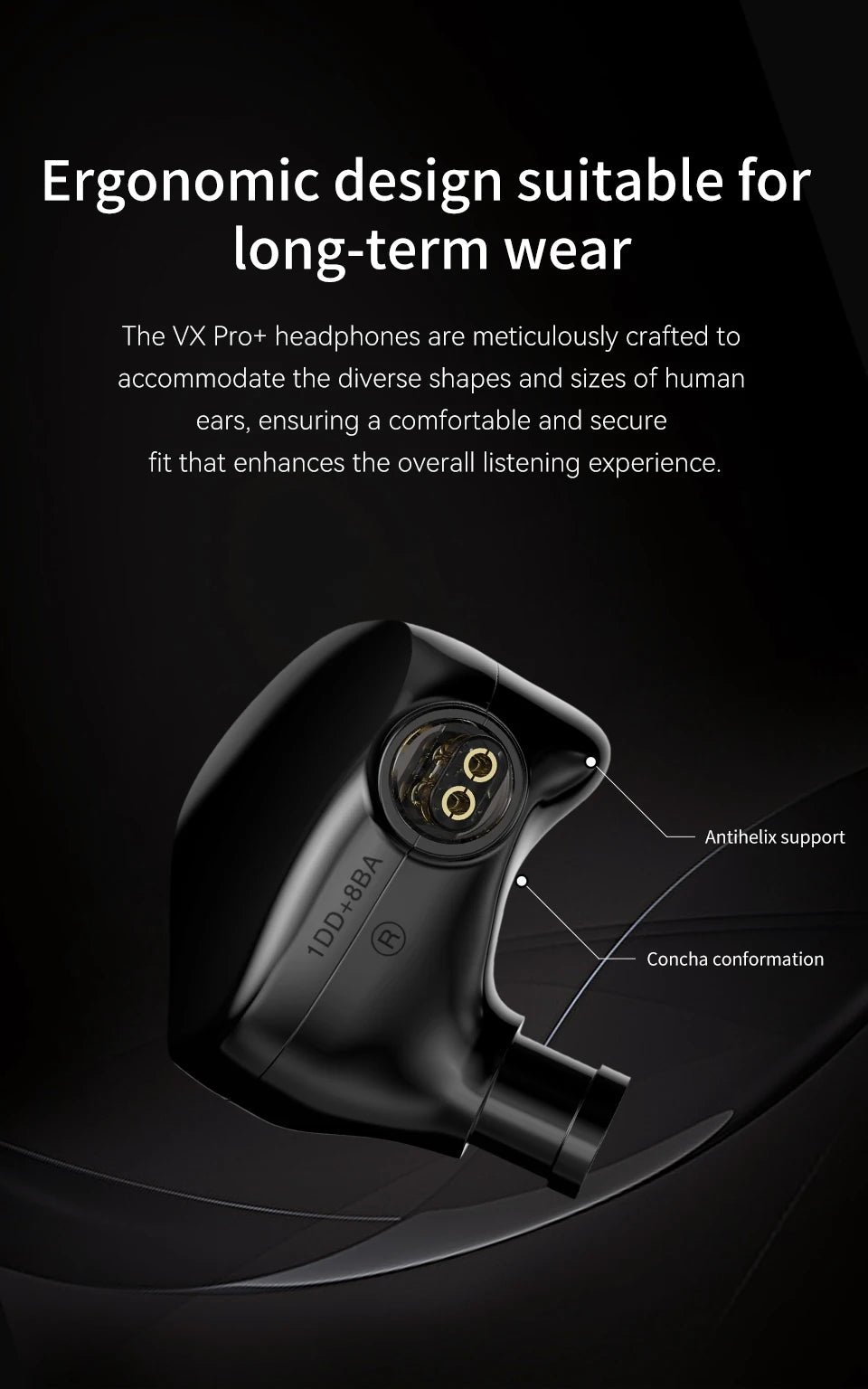 New VX Pro+ 8BA+1DD Hybrid In-Ear Monitor Earphones
