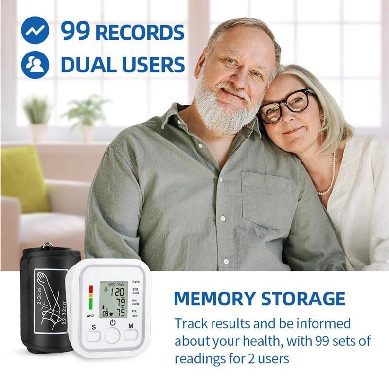 Spanish, English, Portuguese, Russian, No Voice-Digital Arm Blood Pressure Monitor