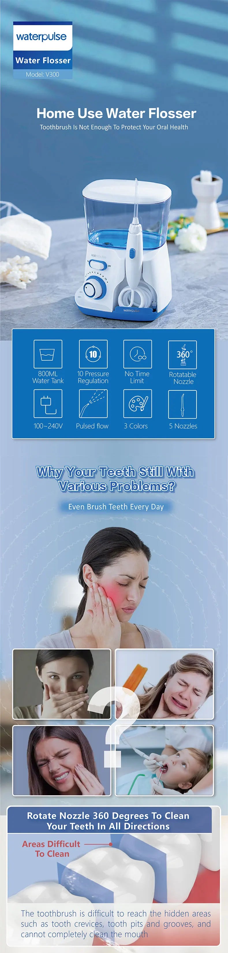 Waterpulse V300G Oral Irrigator