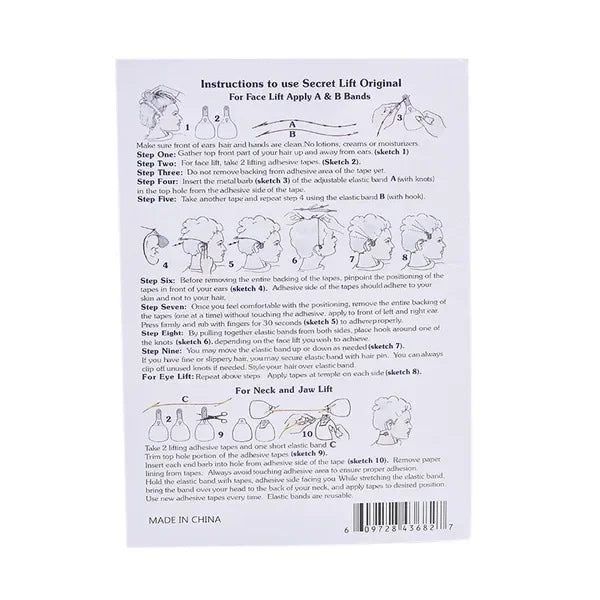 40Pcs Face Lift Tape – Invisible Wrinkle & Chin Lifting Patches